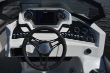 Sylvan S5 DC helm Sylvan Marine Pontoon Boat