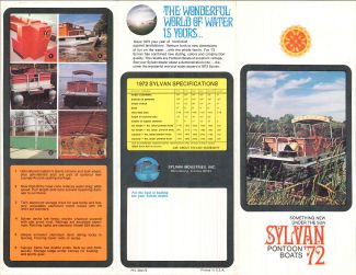 1972 Sylvan Pontoon Catalog Cover